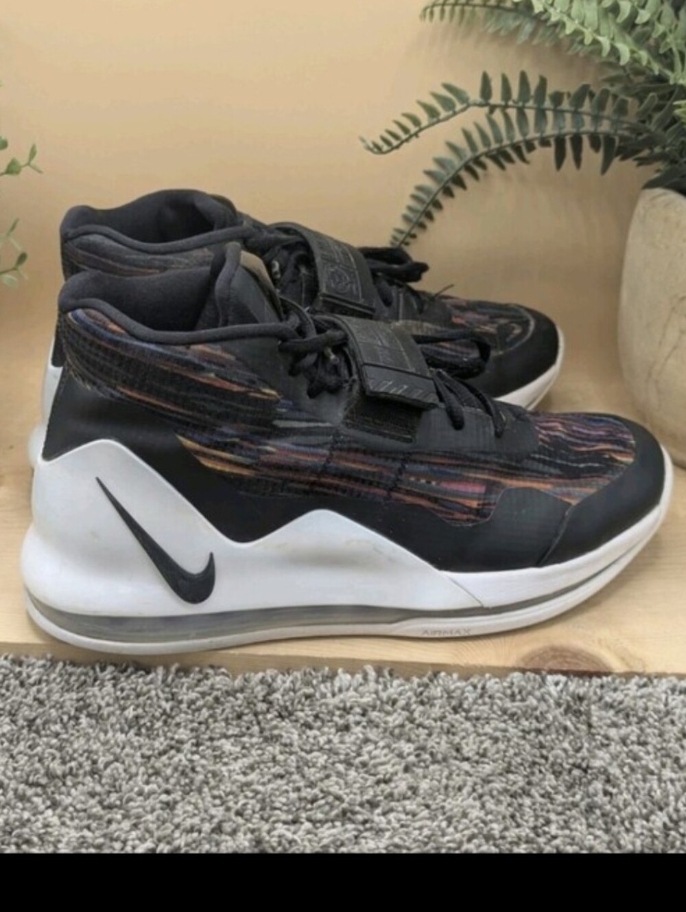 Nike Air Force Max Black Mens Size 8.5 High Top Shoes Casual Sports